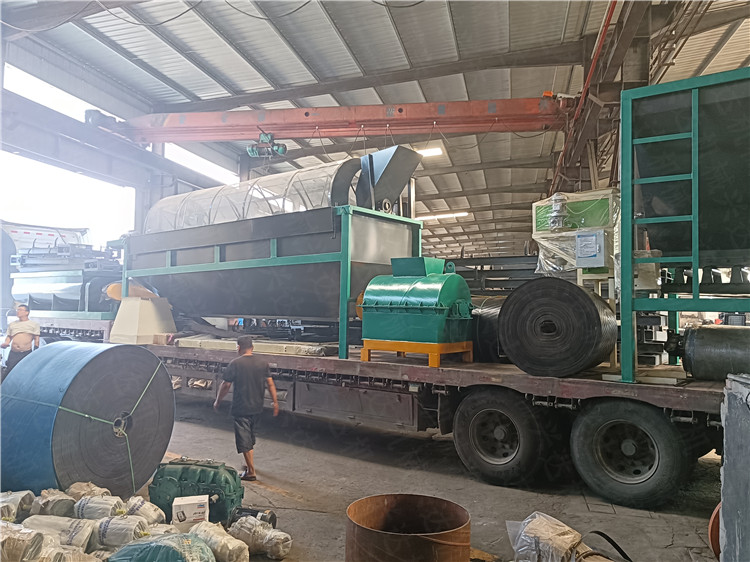 Delivery site of organic fertilizer screening machine granule production line for Anhui customer