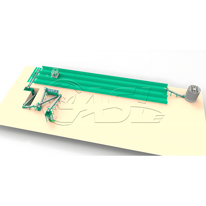 Powdered organic fertilizer production line