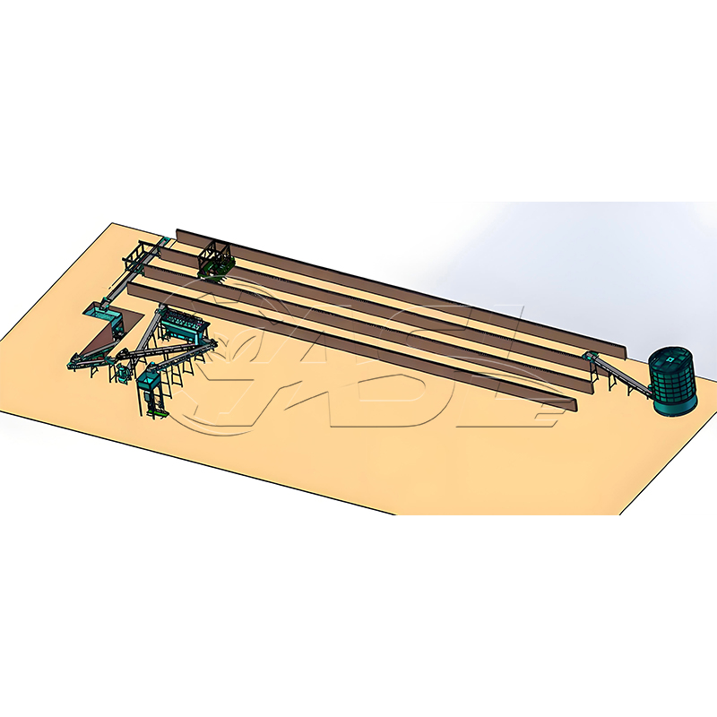 Powdered organic fertilizer production line