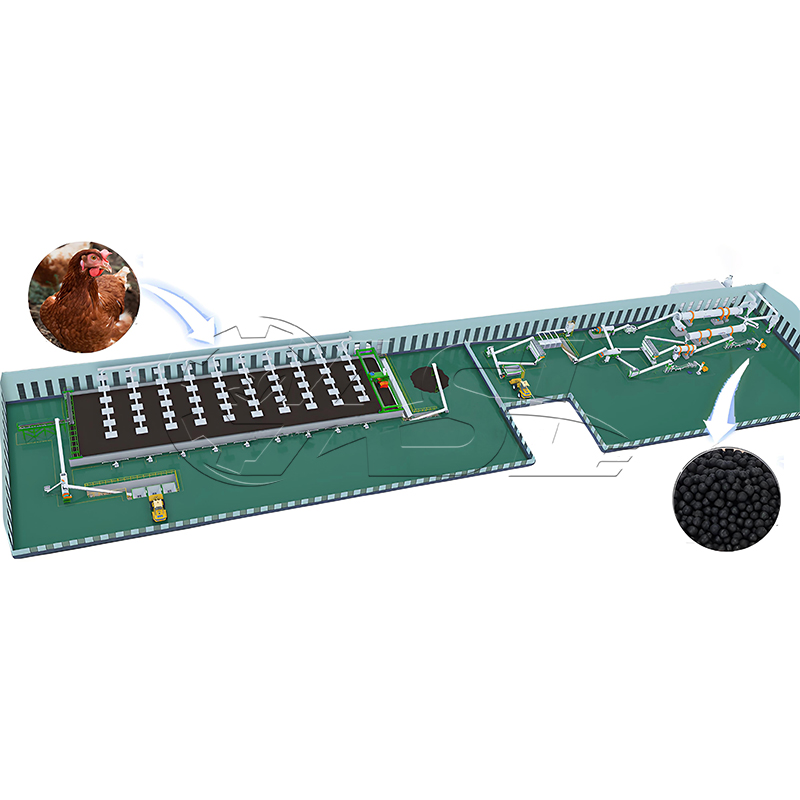 Chicken manure organic fertilizer production line