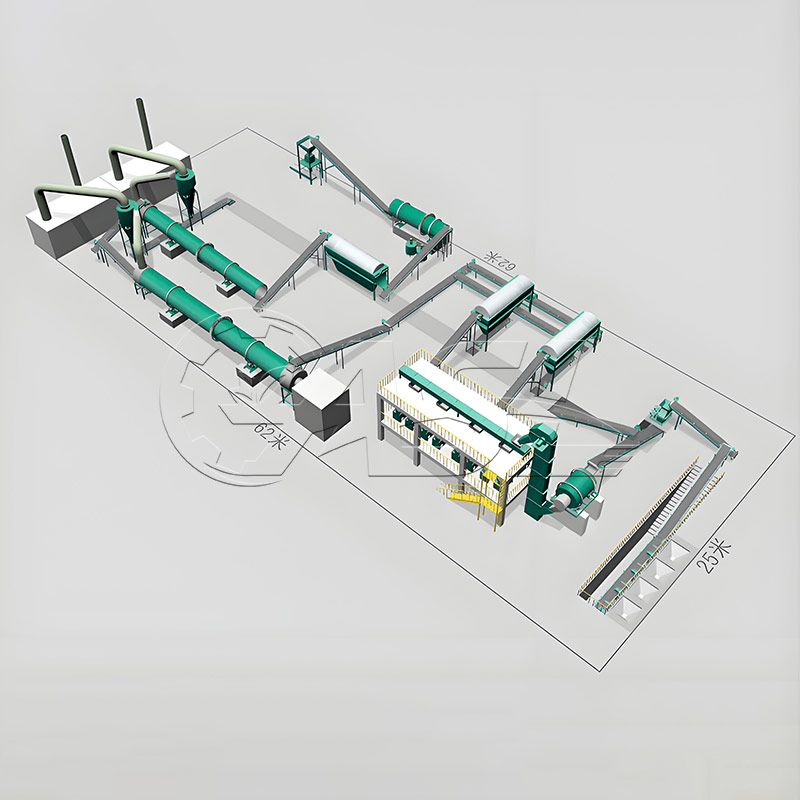 Double roller extrusion granulation line