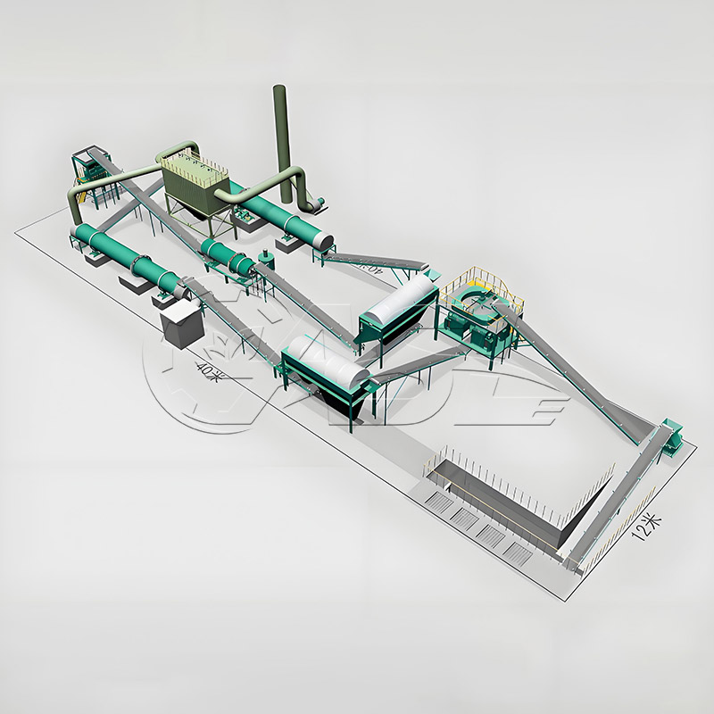 Double roller extrusion granulation line